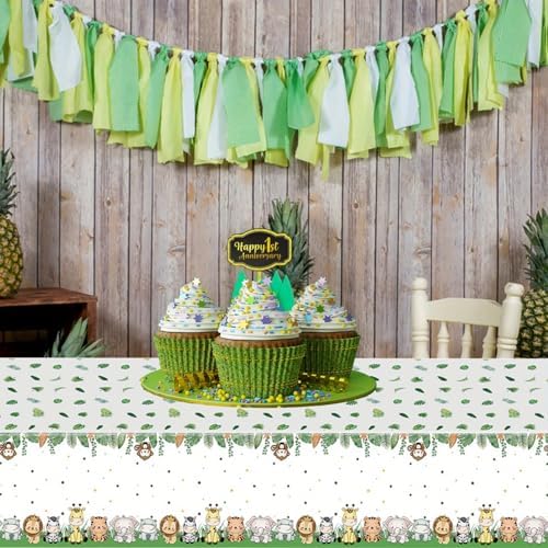 Jungle Safari Tablecloths Animal Print Table Cover 2 4 6 Pieces