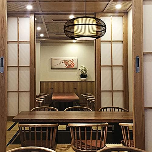 GERAGUR Simple Rattan Candle Lantern Hanging Light