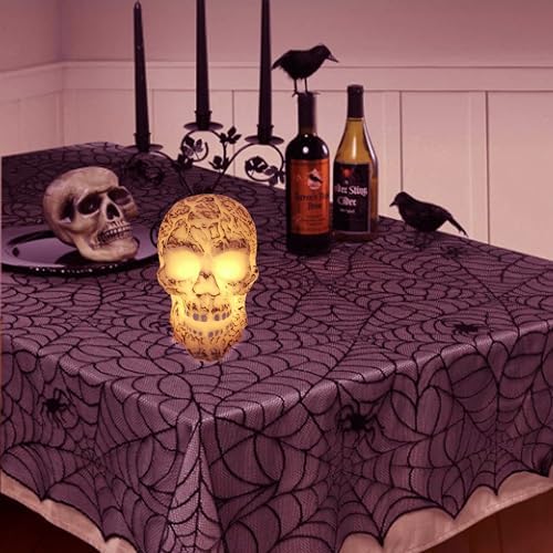 Halloween Skull Flameless LED Candles with Timer