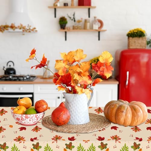 1 Pcs Thanksgiving Plastic Tablecloth 54x108 Inch