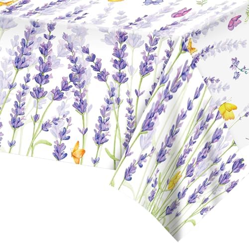 2PCS Lavender Tablecloth with Butterfly Design