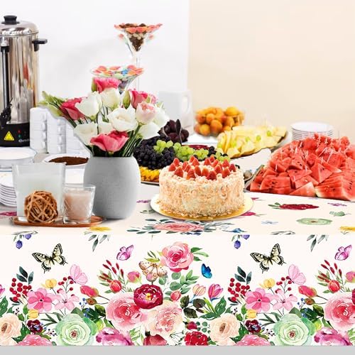 Lide Road Rose Party Tablecloth 2 Pc 54x87 Inches