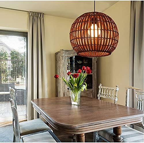 Modern Industrial Bamboo Wicker Chandelier Light