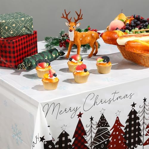 WovWeave 1 Pack Christmas Table Cloth 54x108inch