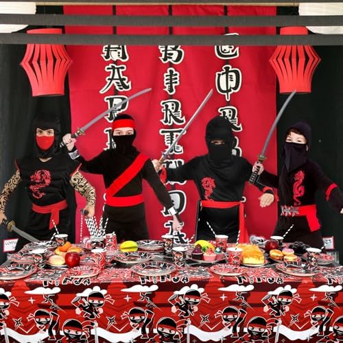3 Piece Ninja Birthday Tablecloth Set 51 x 865 Inch