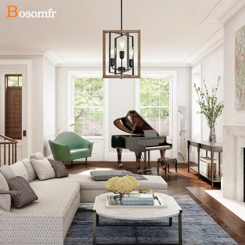3-Light Chandelier for Entryway Modern Farmhouse Design
