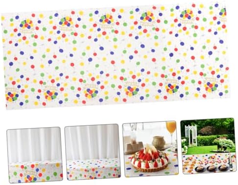LIFKOME 2pcs Reusable Cartoon Tablecloths for Birthday Parties and Events