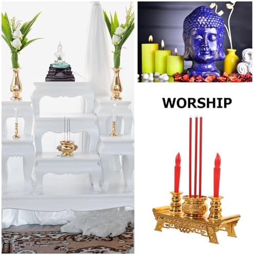 Artibetter Altar Candles Lamp with Treasure Bowl
