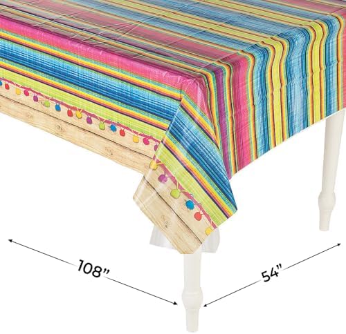 Fun Express Serape Fiesta Tablecover for Cinco de Mayo