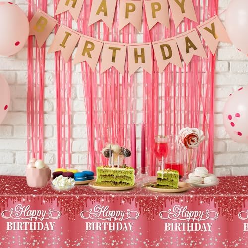 3 PCS Gold Tablecloths Party Decorations for Rectangular Tables