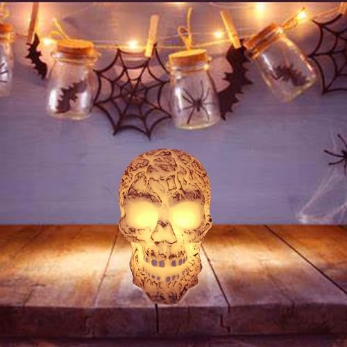 Halloween Skull Flameless LED Candles with Timer