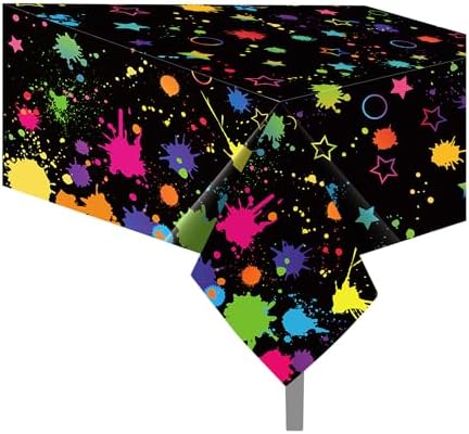2 Pack Neon Glow Party Tablecloths 51x87 Inch
