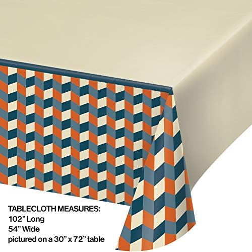 Hipster Birthday Tablecloth 54x102 Inches