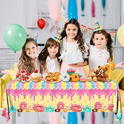 GREHUMOR 3pcs Donut Party Table Covers