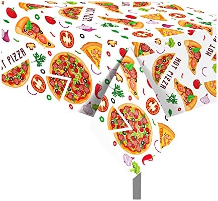 2Pcs Pizza Themed Tablecloths for Party Decoration
