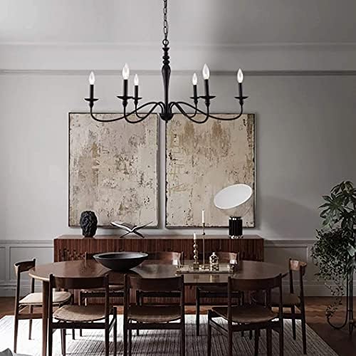 PAPAYA 6-Light Black Industrial Chandelier