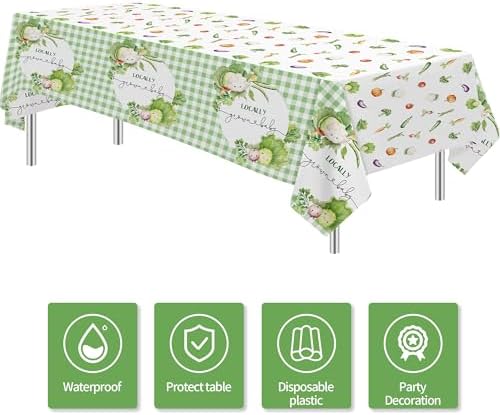 Locally Grown Baby Shower Tablecloth 3 Pack