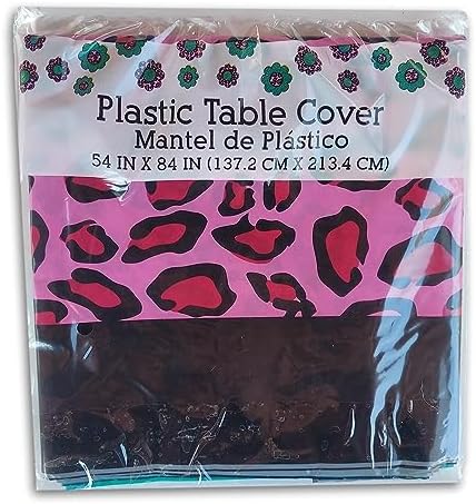 Craft Supply Pink Leopard Table Cover 54x84