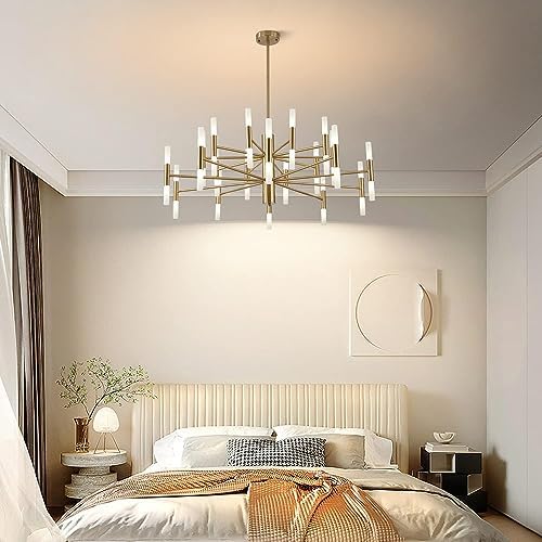 KCO Brushed Brass 40-Light Sputnik Chandelier