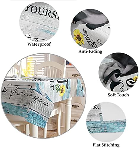 ZOE GARDEN Square Tablecloth Waterproof Stainproof 60x60