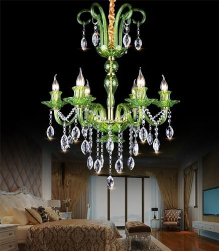 Aiwen 6 Light Crystal Chandelier for Living Room Foyer Lobby