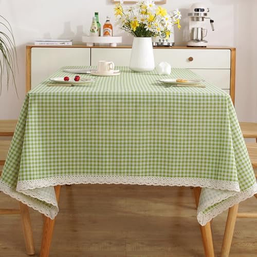 Kids Table Cloths 71 x 51 inch Rectangular Checkered Lace Design