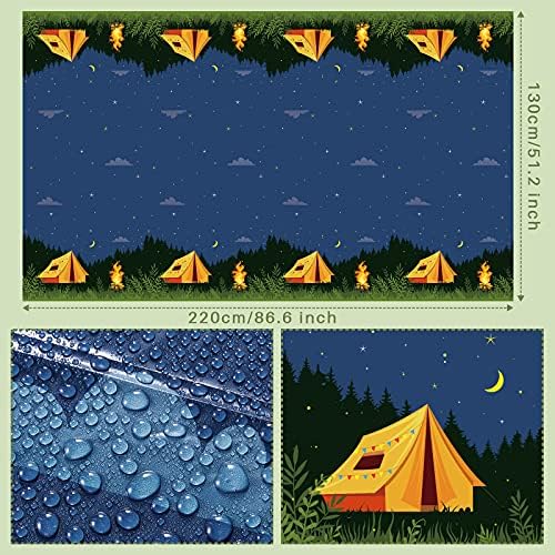Breling 2 Piece Campfire Table Cover for Picnic and Birthday Parties