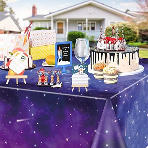 4 Pack Space Galaxy Party Tablecloths for Themed Events