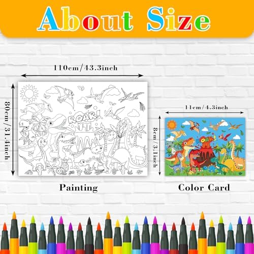 SKEPPY Dinosaur Theme Decorations 42x73 Inches Poster