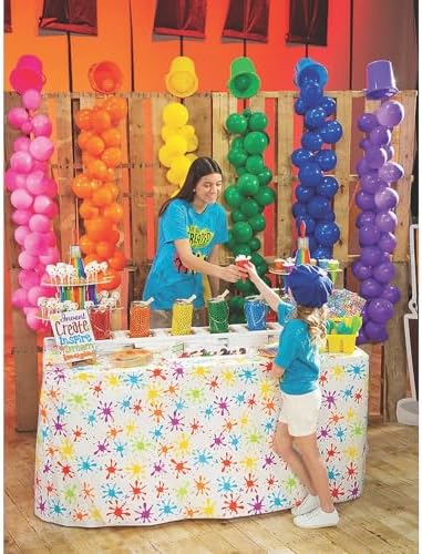 Fun Express Paint Splatter Tablecloth Roll 100 Feet Long