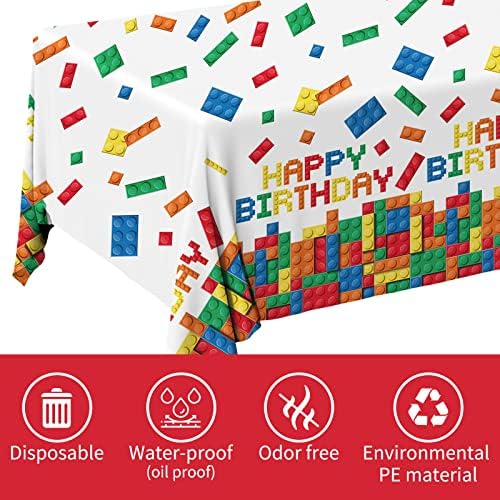 Gatherfun Building Block Tablecloth Set 3 PCS 54x108 Inches
