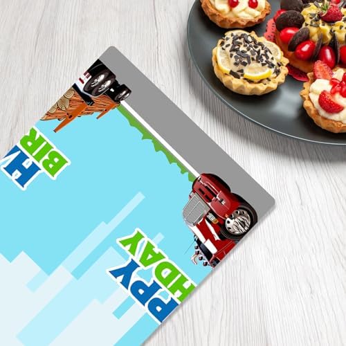 Truck Birthday Tablecloth for Boys Girls Green Party Supplies