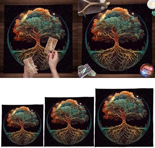 Spiritual Tablecloth with Trees of Life Design