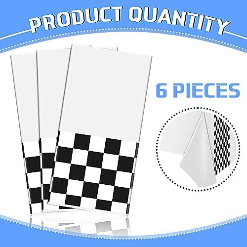 Irenare 6 Piece Racing Car Table Covers for Birthday Parties