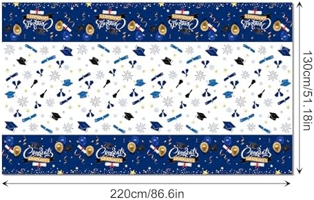 Lide Road Graduation Tablecloth Set 54x87 Inches 2 Pcs