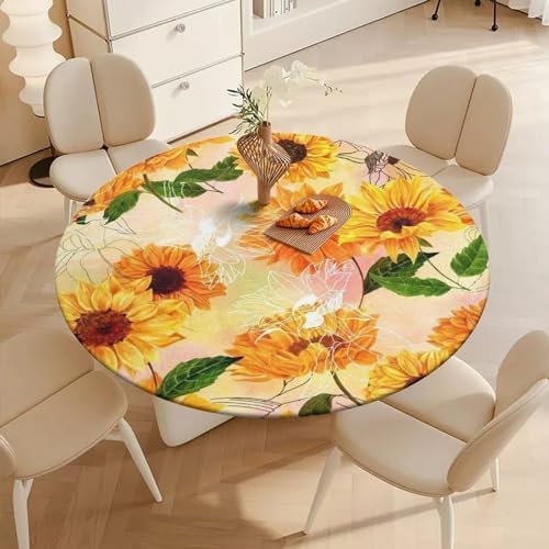 Round Outdoor Tablecloth for 24-inch Table