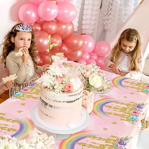 4 Piece Princess Birthday Tablecloths Decorations for Parties