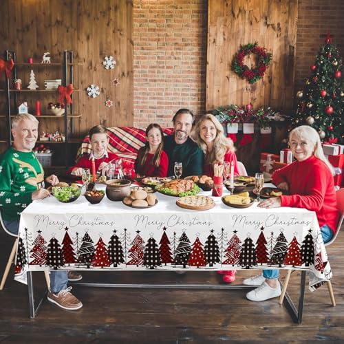 WovWeave 1 Pack Christmas Table Cloth 54x108inch