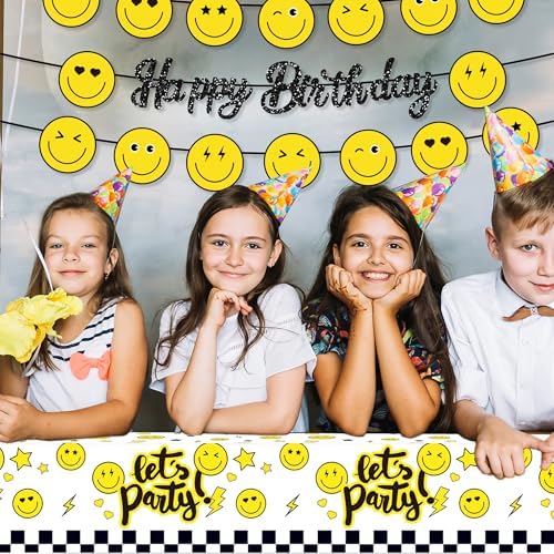 2 Pcs One Happy Dude Tablecloths Birthday Party Decor