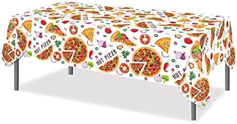 2Pcs Pizza Themed Tablecloths for Party Decoration