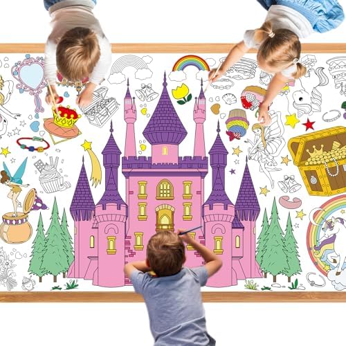 Princess Party Giant Coloring Poster 30x72 Inch