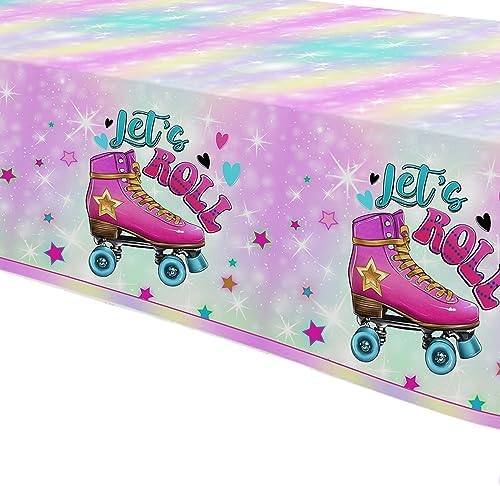 Roller Skating Party Tablecloth Set of 3