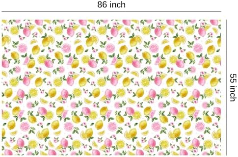 Pink Lemon Party Tablecloth 3 Pack Disposable 55x86in