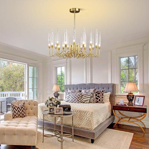 ziidoo 20 Light Retro Chandelier Dining Room Ceiling Light Fixture