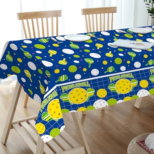 Lilwemen 3 Piece Pickleball Tablecloth Decorations 51x865in