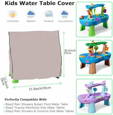 NUENSS-ROR Kids Water Table Cover Heavy Duty Khaki
