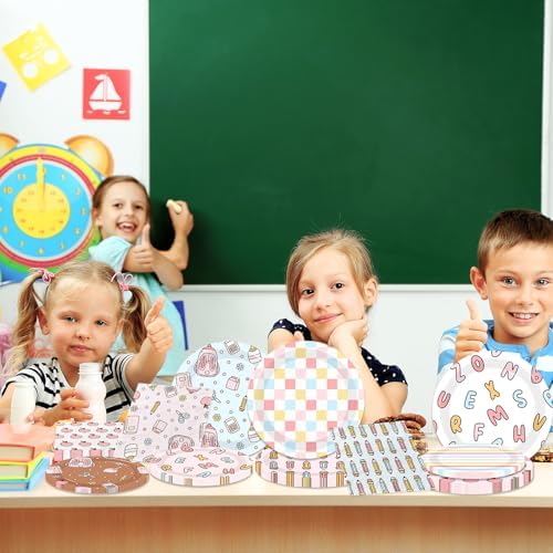60Pcs Welcome Back to School Party Plates and Napkins