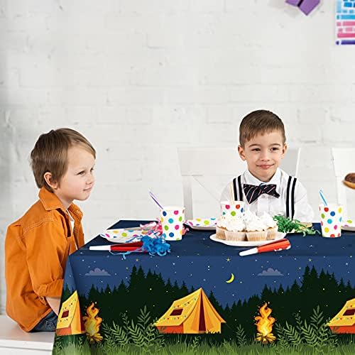 Breling 2 Piece Campfire Table Cover for Picnic and Birthday Parties
