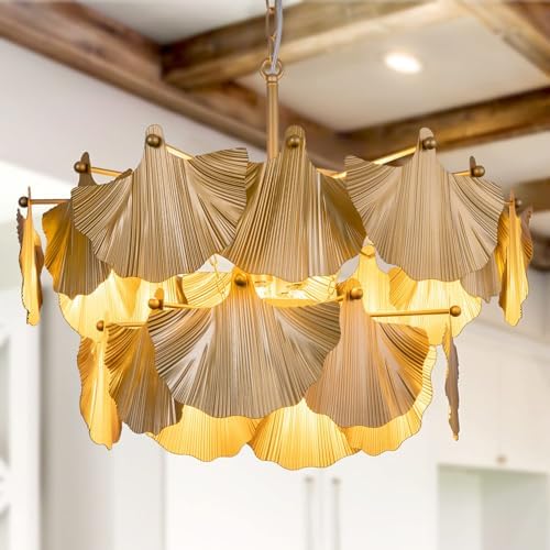 TOCHIC 8 Light Gold Chandelier for Dining Room and Living Room