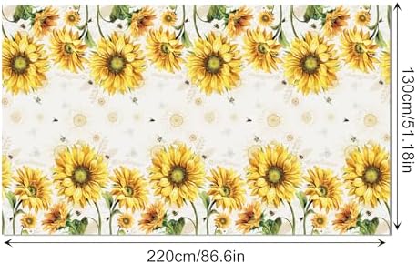 2 Pcs Sunflower Theme Tablecloth for Baby Shower and Birthday Party